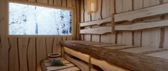 How to finish interior walls and floors in a bathhouse using unedged boards