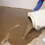 consumption of cement-sand mixture per 1 m2 of screed