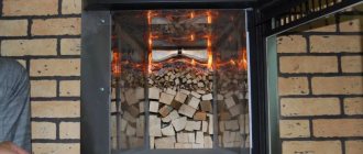 Laying firewood in a pyrolysis oven